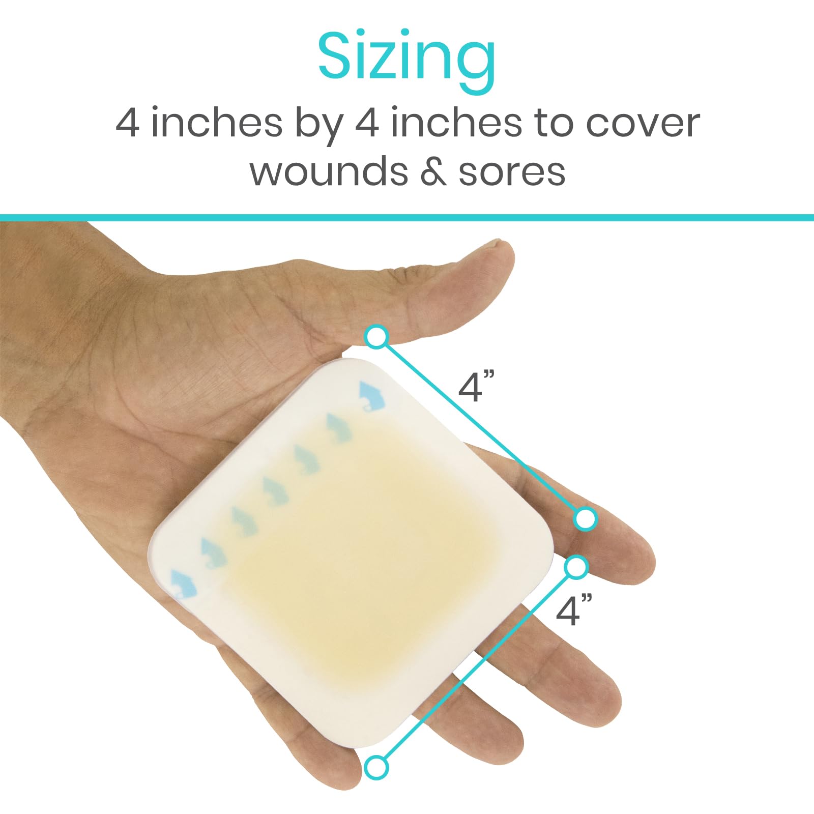Mua ViveCare Hydrocolloid Bandages 4x4 Large Sterile Hydrocolloid Dressing Hydrocolloid