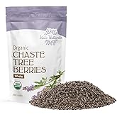 Halo Naturals Organic Chaste Tree Berries Whole Cut & Sifted, 1 Pound (Vitex agnus castus) USDA Certified | Resealable Pouch| Packaged in The USA