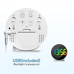 Deeyaple Small Digital Alarm Clock LED Desk Travel