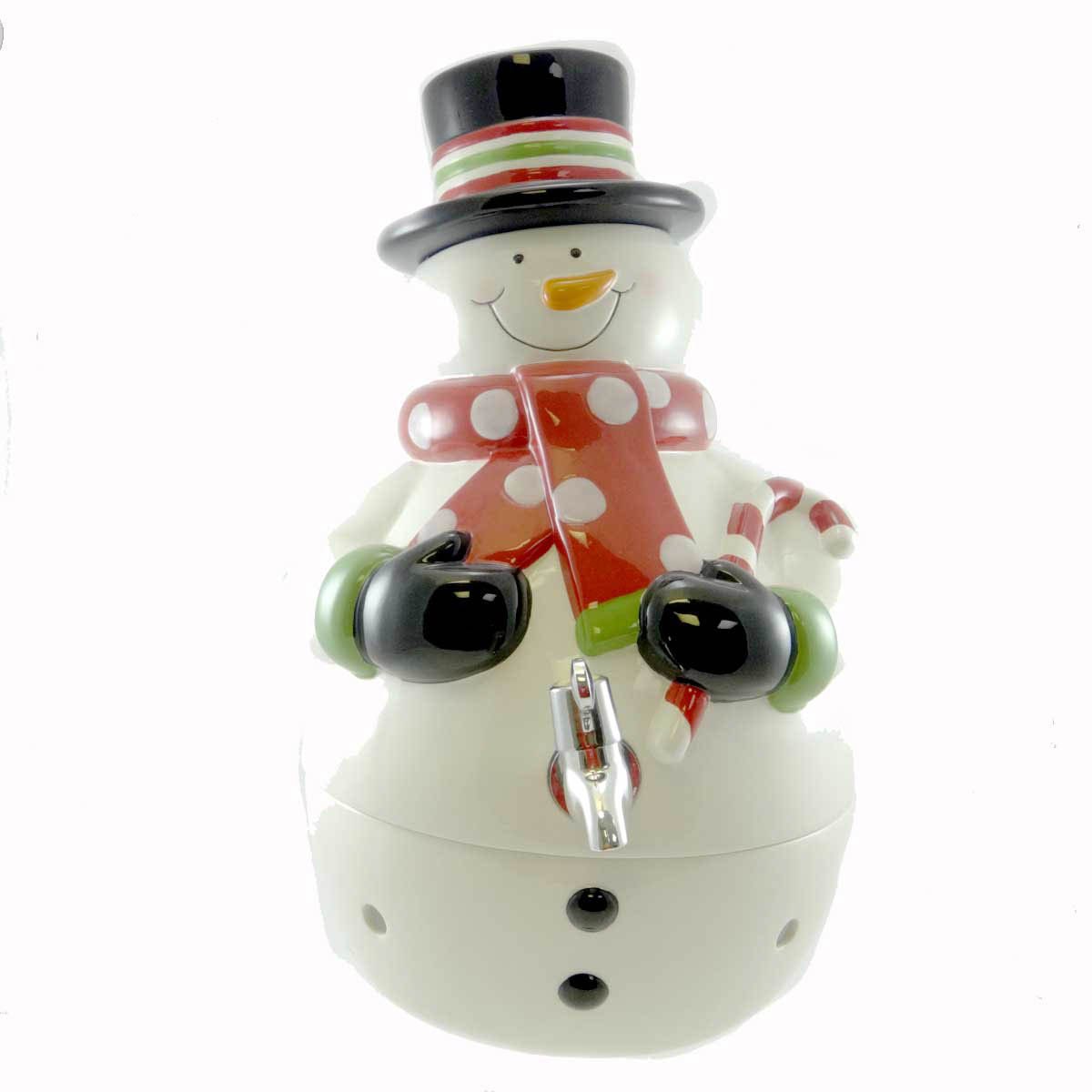 Jolly Snowman Beverage Dispenser Christmas Believe Holiday