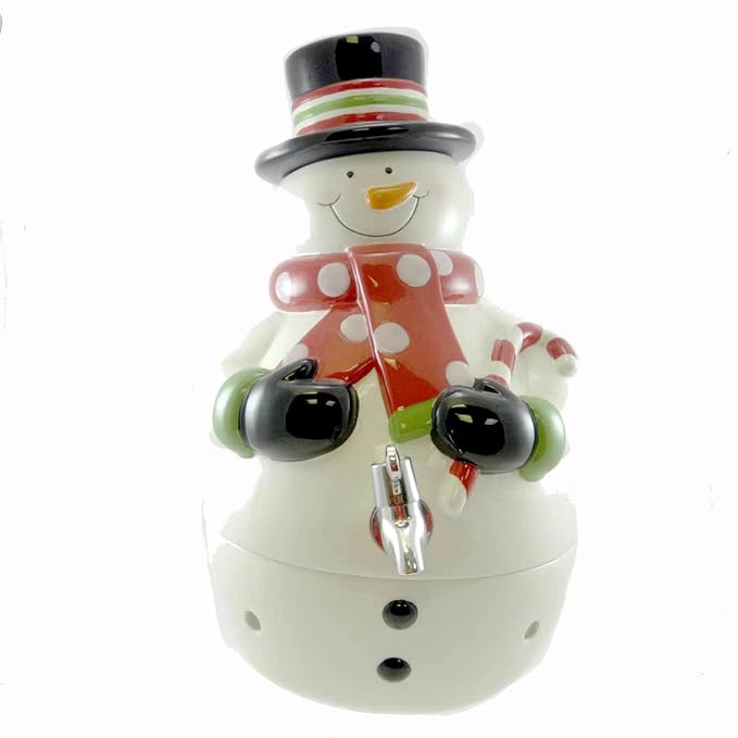 Jolly Snowman Beverage Dispenser Christmas Believe Holiday Beverage Dispensers