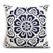 Kingla Home Decorative Throw Pillow Covers 18 X 18 Inch Cotton Linen Square Pillowcases