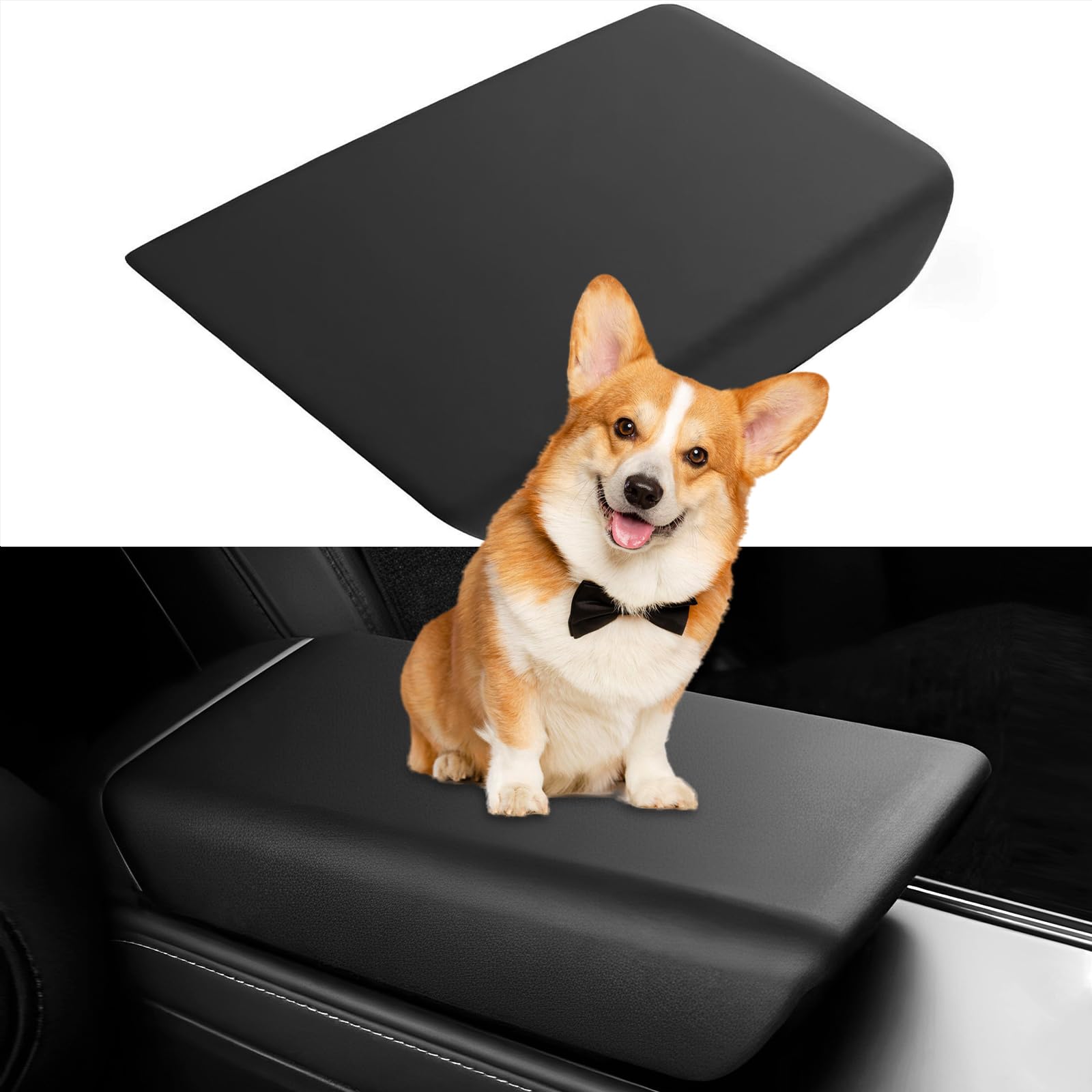 Photo 1 of heenvn 2026 Armrest Cover for Model Y Juniper Console Cover Armrest Cover Protection TPE Tesla Model 3 Highland Interior Accessories 2024-2025