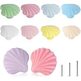OctinPris Seashell Ceramic Knobs Cute Mermaid Drawer Knob 10pack 35mm/1.37" | Shell Knob Lovely Cute Dresser Knobs for Kids Closet Children's Bedroom Playroom