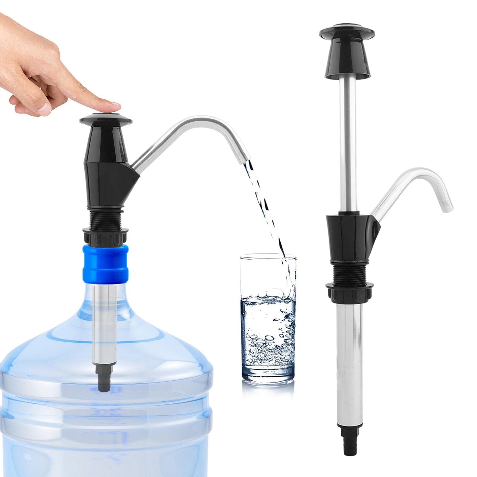 Sink Water Hand Pump Tap, Caravans Sink Water Hand Pump Tap Double Action Camping Trailer Motorhome Replacement, Sink Hand Pump Tools for Camping Trailer Motorhome Work Vehicles(Black)