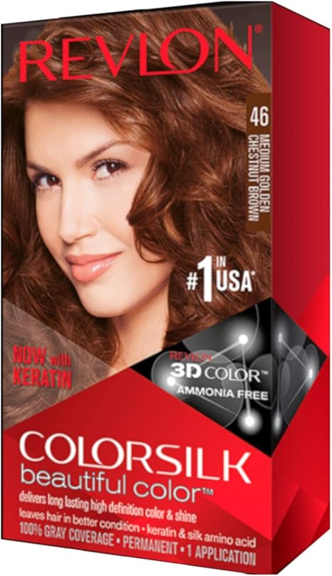 Revlon Colorsilk Haircolor Medium Golden Chestnut Brown 46 Pack