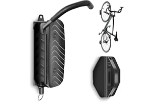 MILADO Bike Wall Mount, Space Saving Bike Wall Hanger, Hanging Bike Rack for Garage, Vertical Swivel Bike Wall Mount Easy to Install, Black (1Pack, Hold Up to 66 lbs)