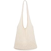 Gaudiwel Knitted Shoulder Tote Bag Large Crochet Beach Bag Hobo Bag Aesthetic Tote Handbags for Women