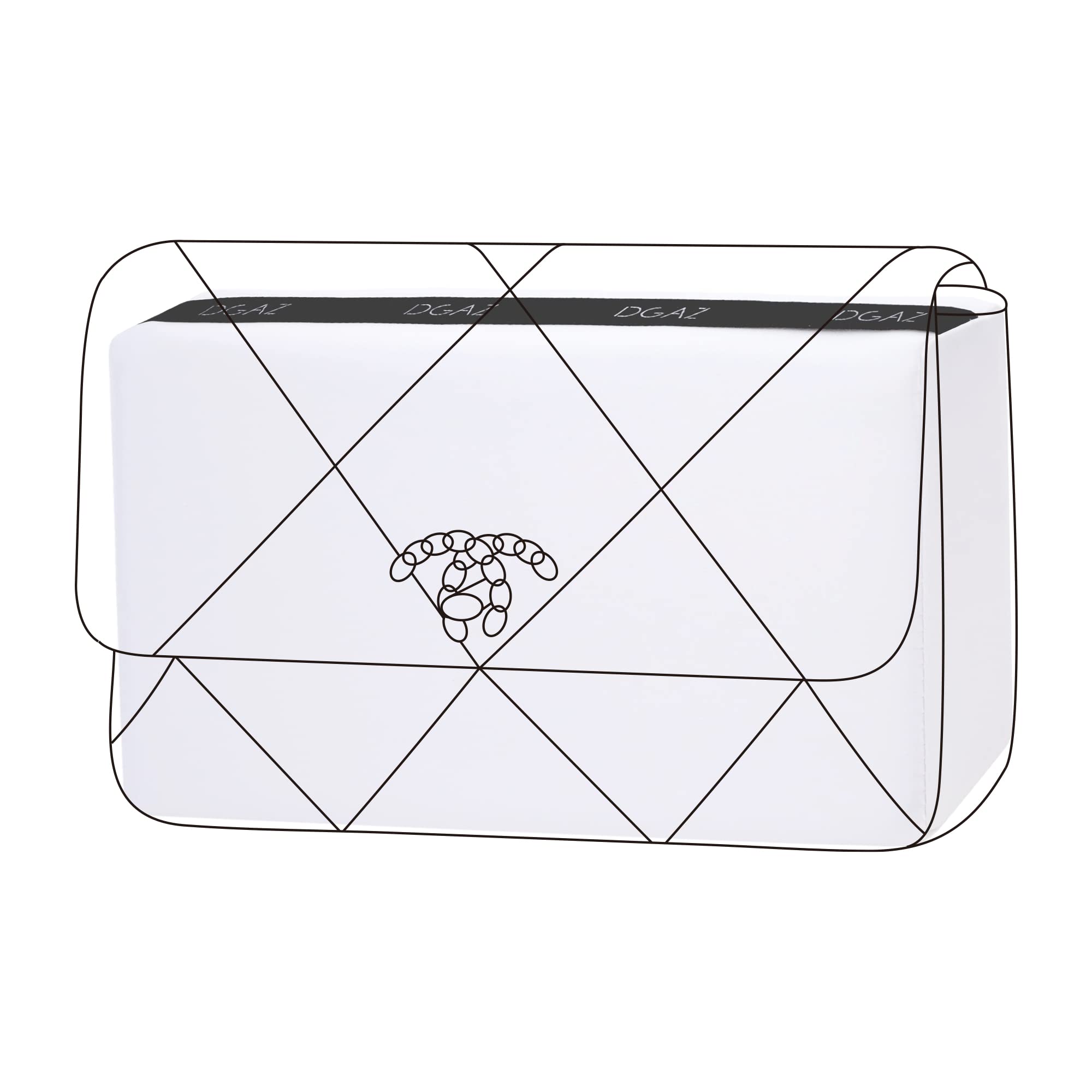 DGAZ Purse Pillow Shaper Insert for Chanel 19 Bags, Silky Pillow Shaper for Luxury Handbags（White，19-Flap26）