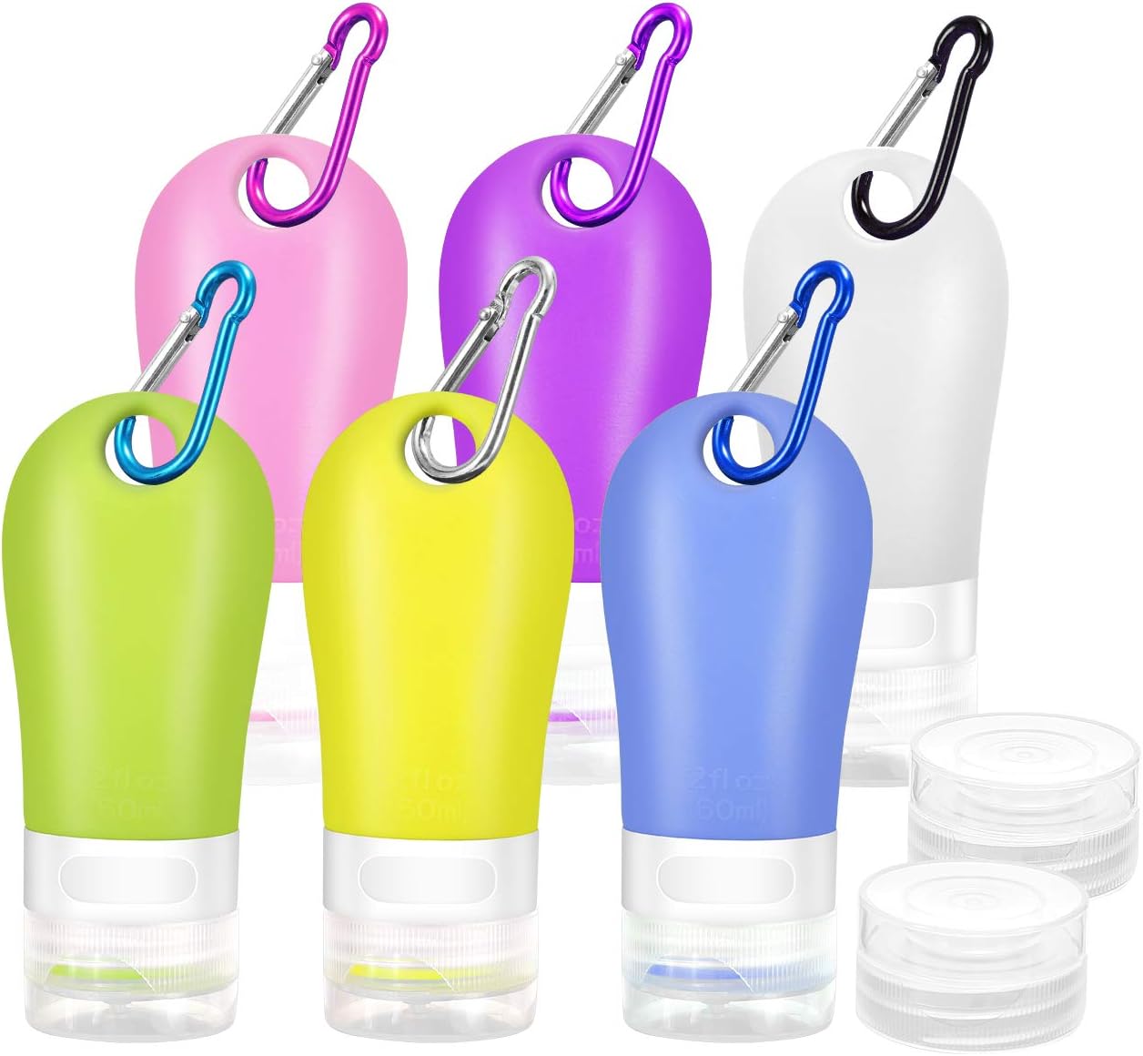 Gifort Refillable Travel Bottles, Hand Sanitizer Bottles with Clip