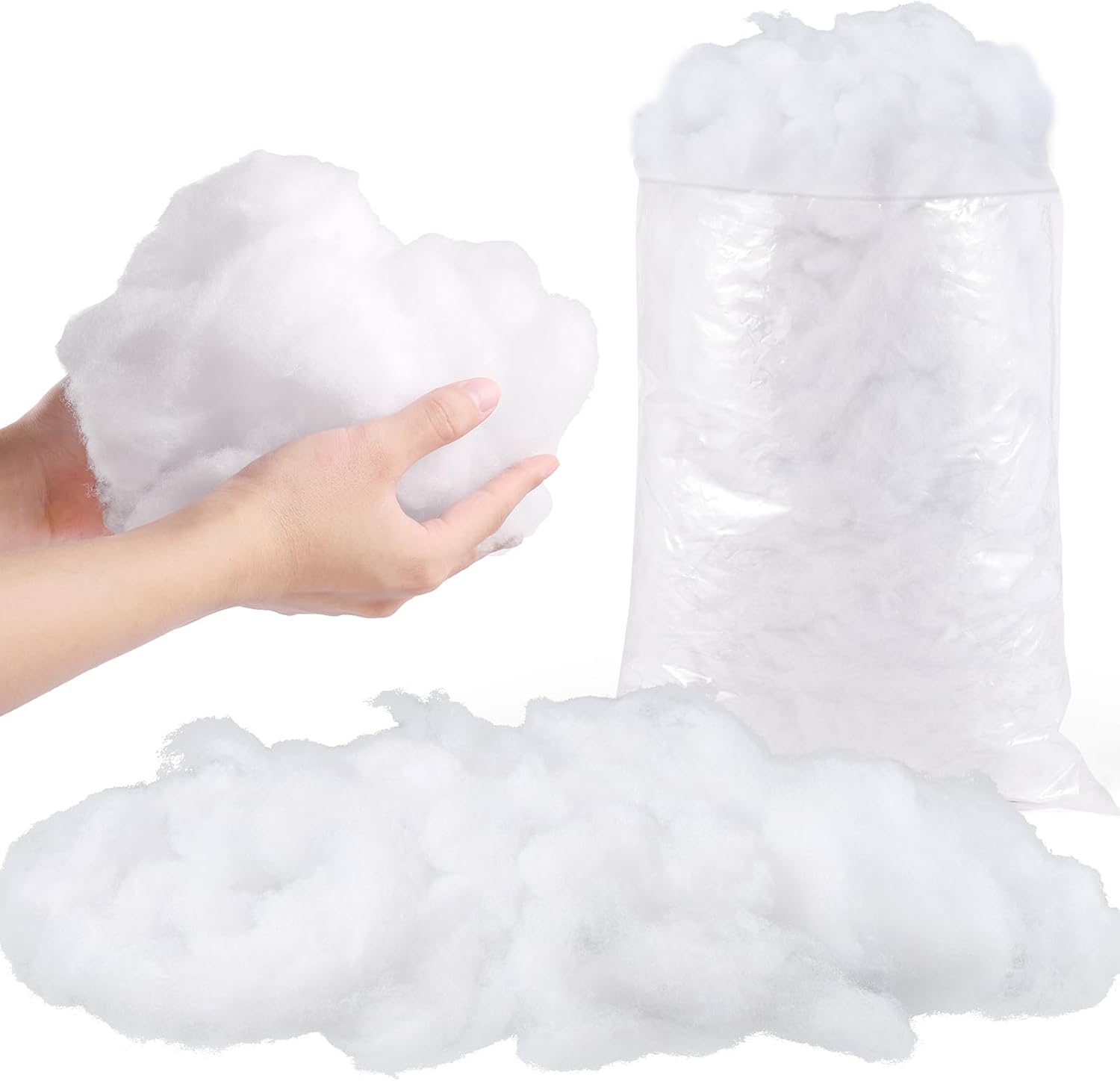 Artificial Snow - 170g Christmas Fake Snow Decor, 6oz Artificial Snow Fiber Fluffy Snow Indoor Snow for Christmas Tree Winter Mantle Village, Nativity and Christmas Display Decoration