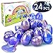 HUFUN 24 Pack Slime Kit Silly Putty Unicorn Galaxy Slime Supplies Kits Slime kit for Girls Kids Boys Cloud Fluffy Butter Slime Charms Games Stuff Party Favors Easter Basket Stuffers Eggs Stress Ball