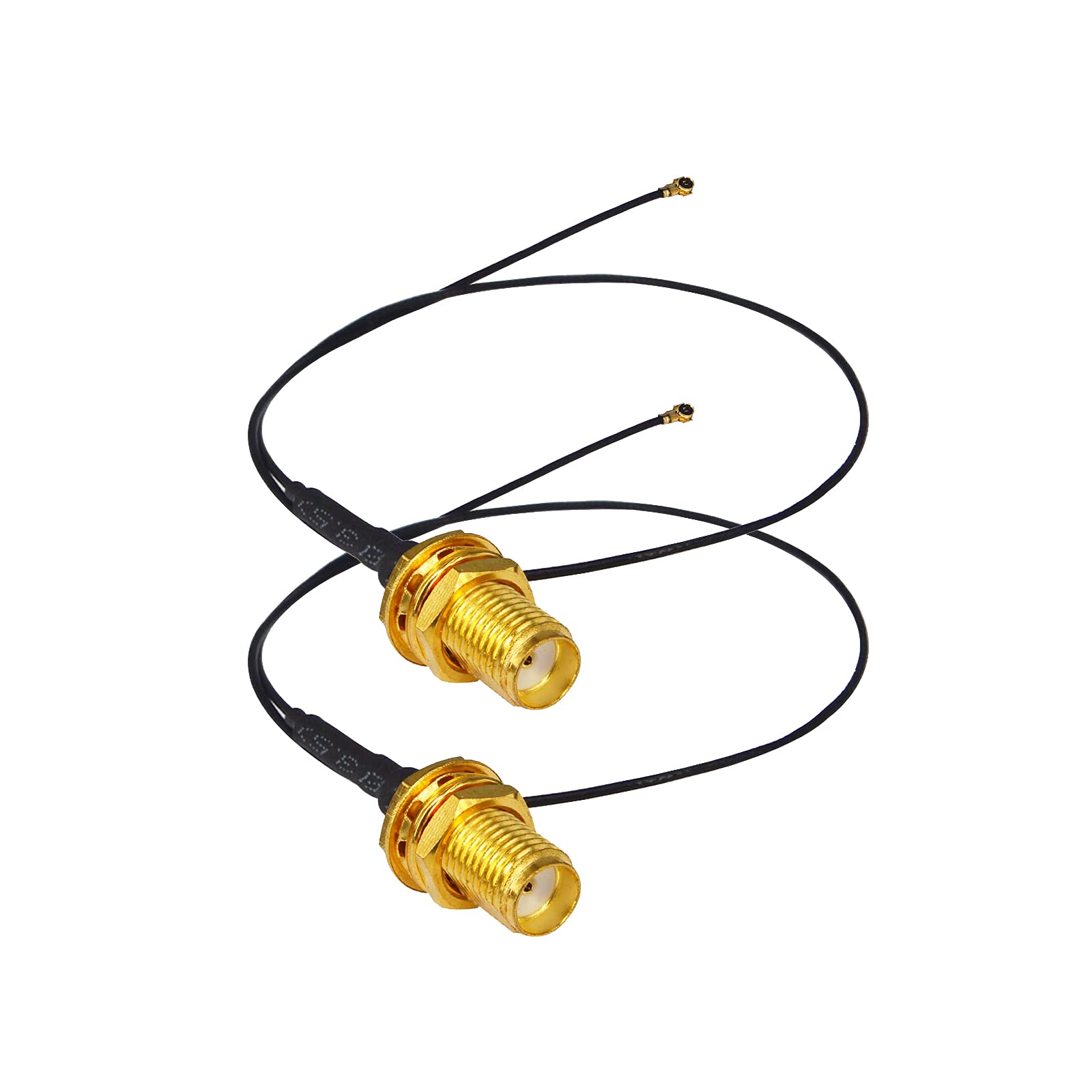 Boobrie 25CM MHF4 UFL IPX to SMA Female Mini PCI Pigtail to SMA Antenna WiFi Cable 0.81mm for PCI WiFi Card Wireless Router Mini PCI to PCIE Card Wireless LAN WLAN 2PCS