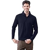 INVICTUSY Men's Long Sleeve Running Shirts 1/4 Zip Pullover Mens Moisture Wicking Quick Dry Athletic Workout Shirts Gym Golf