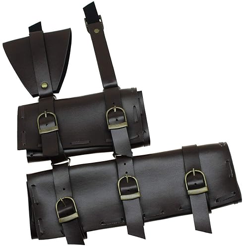 Double Sword Frog Waist Holster - Adjustable Medieval & Japanese Style Brown Belt Mount For Cosplay