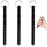 Self Defense Keychain Set, Self Defense Stick for Personal Safety, Black Blunt Force Safety Keychain for Women, 3 Pcs Portabl