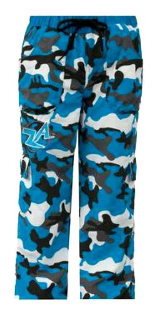 Zumba Kid's Cargo Pants Blue Camo Small Clothing