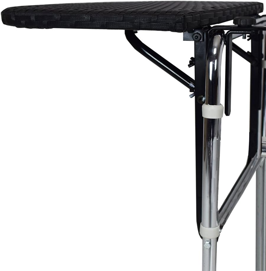 Oakland Living Az52 Balcony Table Bk Balcony Railing Wicker Table Black Side Tables Patio Lawn Garden Rayvoltbike Com