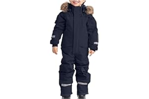 fartey Toddler Snow Suit Kids Girls Boys One Piece Snowsuits Winter Outdoor Ski Snowboard Bibs Waterproof Windproof Overalls