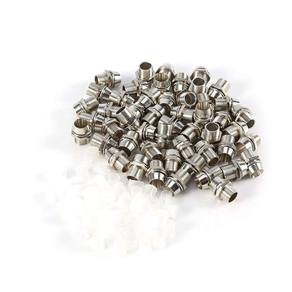 LED Holder - 50 pcs Silver Color 5mm LED Holders Panel Display Thread Mount Size 8mm