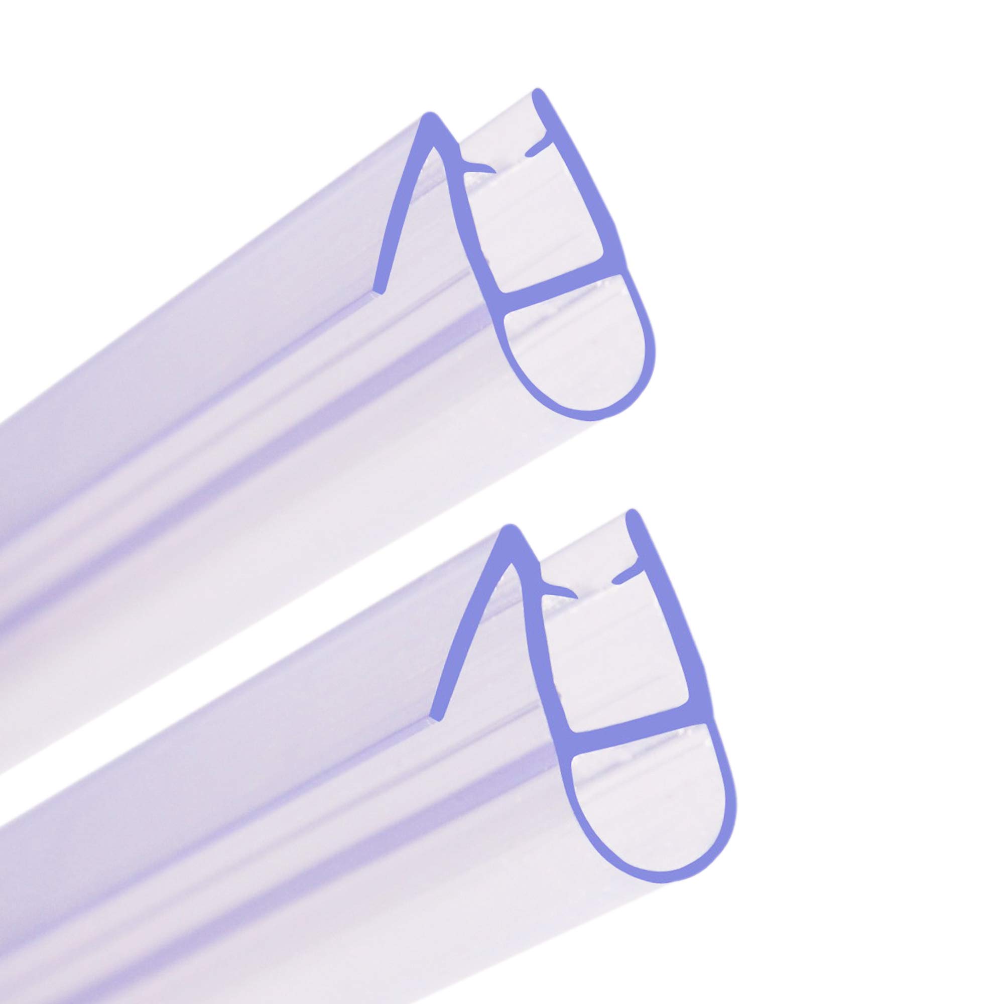 HNNHOME Pair of 2 Bath Shower Screen Door Seal Strip for 6-8mm Glass Up to 7mm Gap