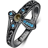 AOBOCO Cross Ring with Mustard Seed 925 Sterling Silver With God All Things Are Possible Band Rings, Size 4-13