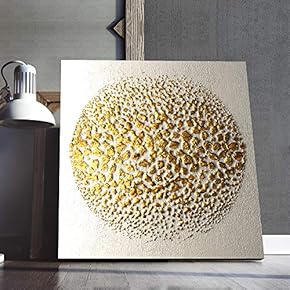 Incredible Technique it is good Gold Abstract Painting Artwork for Home Framed