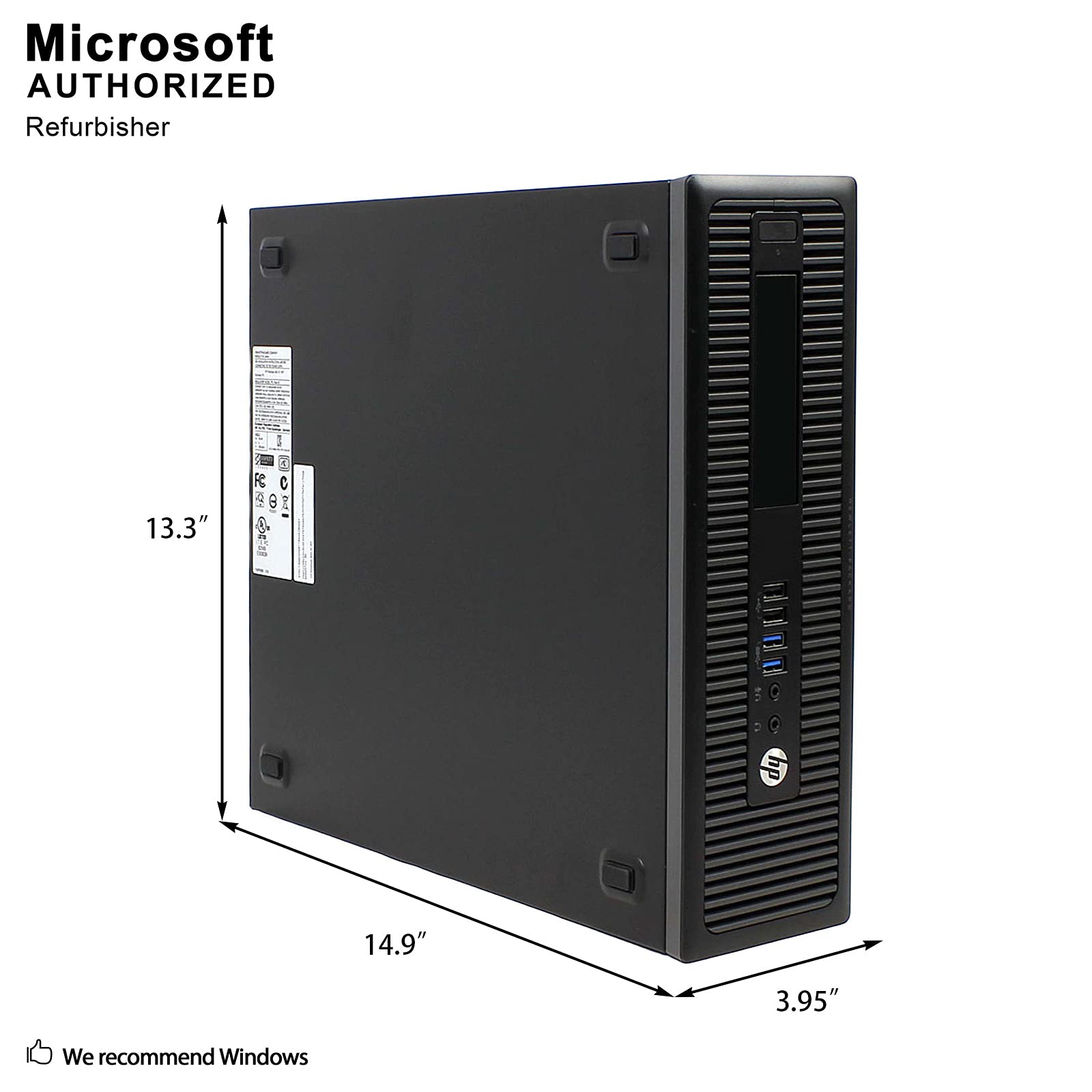 HP ProDesk 600 G2 Small Form Factor PC, Intel Quad Core i5-6500 up to 3.6GHz, 16G DDR4, 512G SSD, 4K Support, VGA, DP, Windows 11 64-Multi-Language Support English/Spanish/French (Renewed)