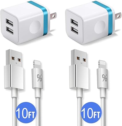 Amazon Com Fimarr Cable Cargador De Telefono De 10 Pies Con