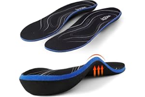 Orthotic Insoles for Plantar Fasciitis, Flat Foot, Fallen Arches | Shoe Inserts for Feet Pain and Fatigue Relief | 3.5cm High Arch Maximum Support | Arcure (Men's US 5-5.5 | Women's US 7-7.5)