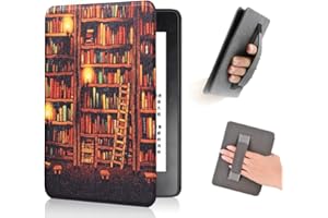 COCFOOKIW Case for 6" Kindle Paperwhite(5th/6th/7th Generation-2012/2013/2015) -Premium PU Leather Cover with Hand Strap and 