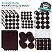GOSSIP Premium Furniture Felt Pads – 240 Pcs GIANT SET BROWN Heavy Duty Adhesive Floor Protectors for Furniture Legs. Assorted Sizes with Noise Dampening Bumpers. Furniture Sliders for Hardwood Floors