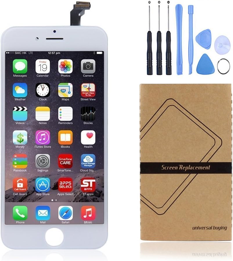 LCD Screen for iPhone 6 Plus, Universal BuyingTM Touch Screen Repair LCD Display Digitizer Replacement Kit, White