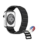 LOYUT for Apple Watch Band 38mm 42mm, Women Men Stainless Steel Metal Adjustable Magnetic Buckle Replacement Bands for iWatch Sport Edition Series 3 2 1