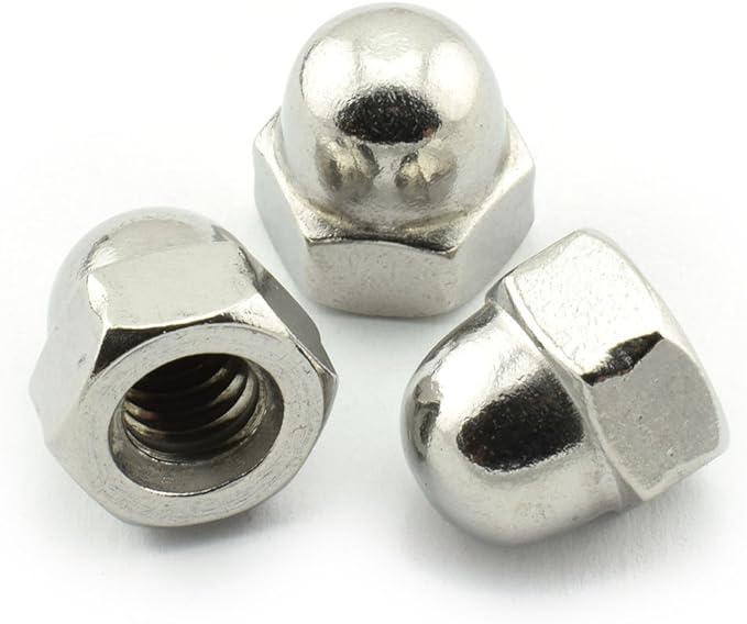 30pcs 1/420 Hex Acorn Nuts 304 Stainless Steel Hexagon Decorative Cap