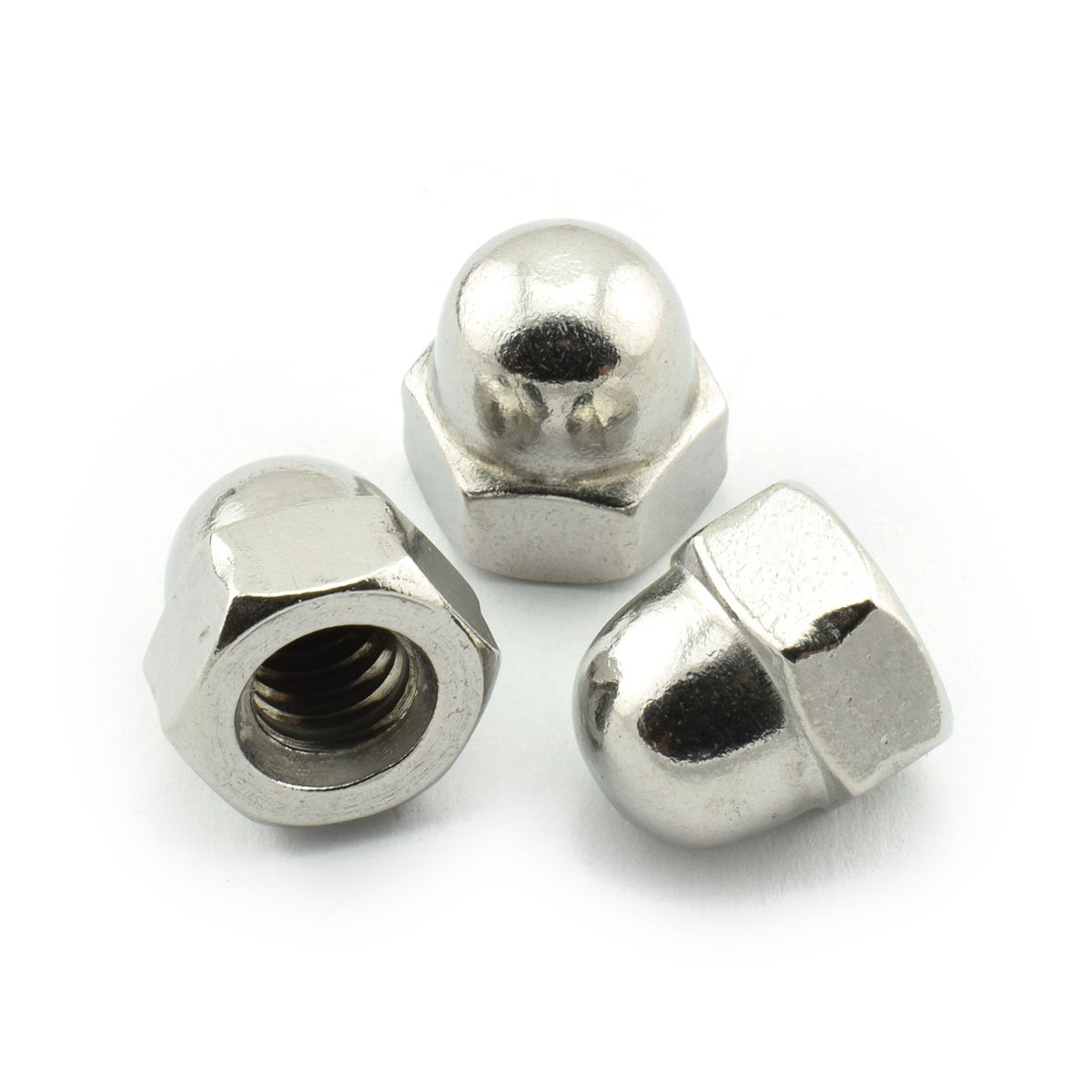 Ruiling Hexagonal Acorn Nuts 304 Stainless Steel Hexagonal Decorative Nut Cap Acorn Nuts for Screws Round Head Bolts 30x304 1/4-20"