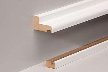 KGM Sockelleisten Adapter | Heizrohrverkleidung für Hamburger mdf Profil | ?Kabelkanal ?weiß ?Heizrohr Abdeckung | mdf folien