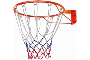Basketball Rim, Wall Door Mounted Basketball Hoop Basketball 18 inch Basketball Rim Replacement with All-Weather Rim Goal Rep