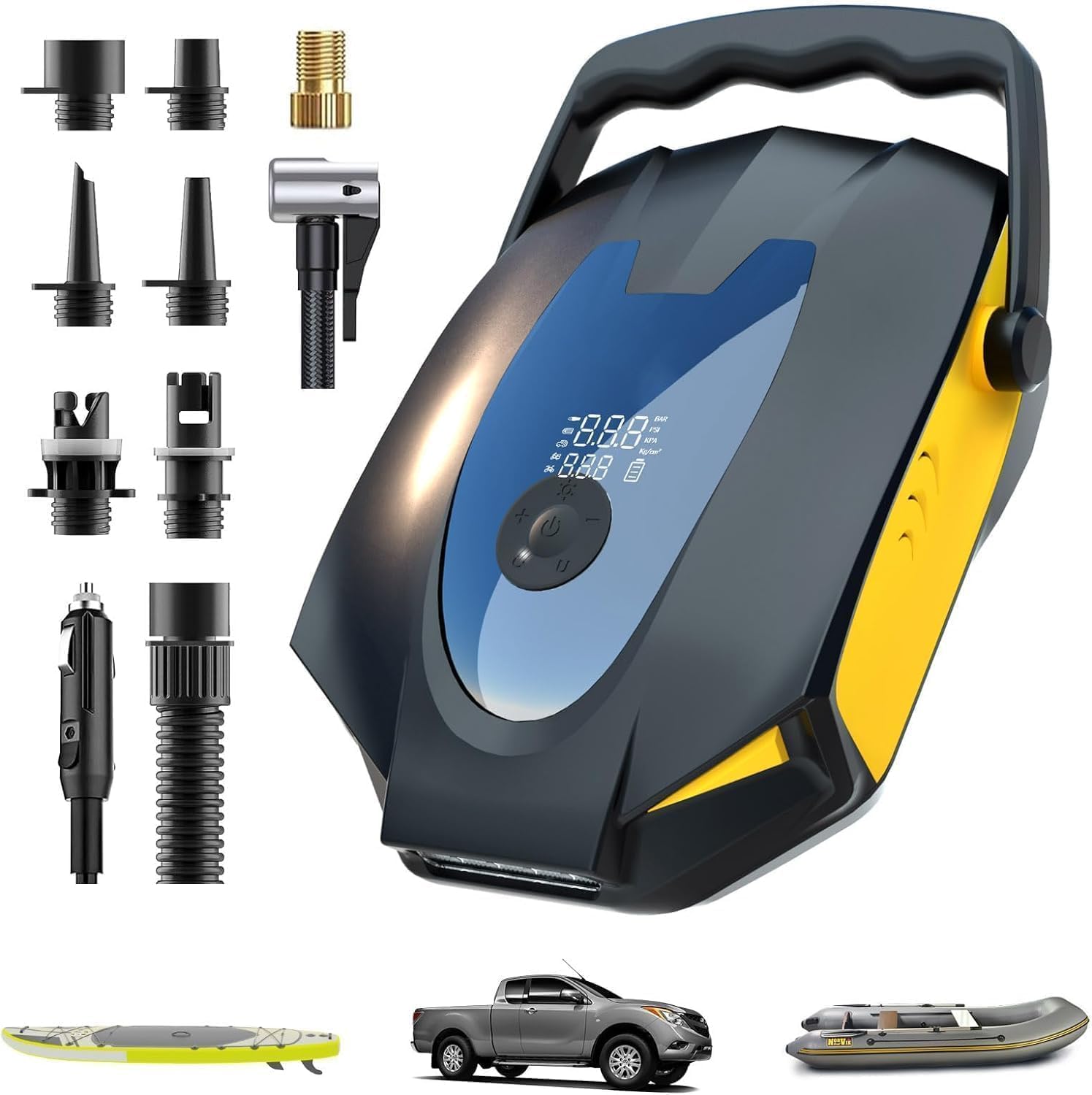 Photo 1 of vogma 50PSI Electric Paddle Board Pump, Dual Motor SUP Air Pump for Inflation and Deflation, Multifunctional Auto-Off Paddle Board Pump for Stand Up Paddle Boards, Cars, Air Mattress, etc.