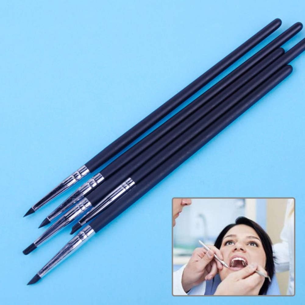 ngratyhJohn Nail Art Dotting Brushes, 5Pcs Adhesive Composite Resin Cement Porcelain Teeth Dental Silicone Brush Pen
