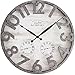 FirsTime & Co.® Shiplap Farmhouse Outdoor Wall Clock, American Crafted, Light Gray, 18 x 2.5 x 18,