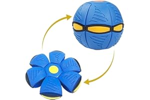 Flying Saucer Ball Dog Toy, Dog Disc Toy Creative Decompression Pop Up Ball Toy, Flying Disc Turns Into A Ball,Blue-1PC