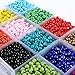 Efivs Arts 3200pcs Multicolor 6/0 4mm Seed Beads Mini Pony Beads Waist Beads for DIY Bracelets,Necklaces, Key Chains and Kid Jewelry Bead Box Kit,J002