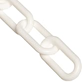 Mr. Chain - 50001-100 Plastic Barrier Chain, 2" Diameter, 100' Length, White