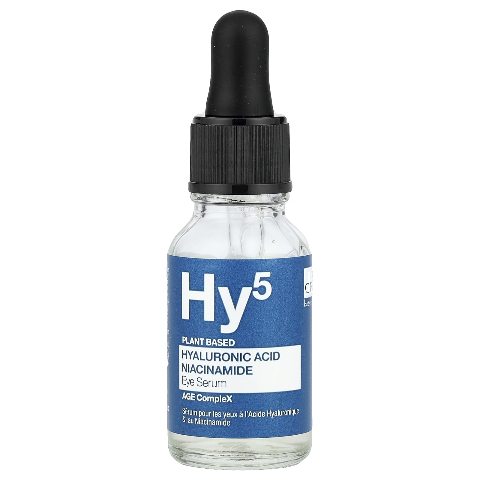 Dr Botanicals Hyaluronic Acid 5% & Niacinamide 5% Eye Serum | 15ml | Anti-Ageing Hydrating Anti-Wrinkle | Pore-Minimising Lactic Acid Smoothing Youthful Eye Treatment