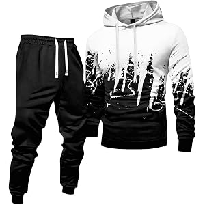 Vividcrate Sweat Suits Men Pullover Hooded Top Joggers Men Jogging Suits Sets Mens Sweatsuit Athletic Gym Outfit