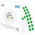 PARLAIM 1/4 Inch Round Permanent Adhesive Color-Code Dot Stickers, 1000 Stickers Roll Dispenser Box Green Circle Labels