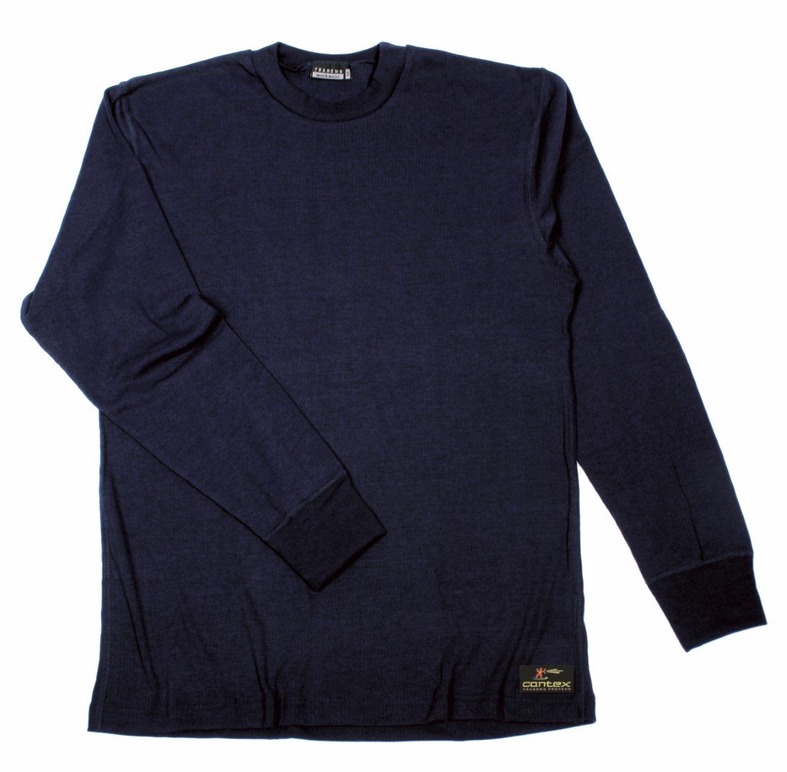 Tranemo 5940-92-03-XXL Size 2X-Large T-Shirt with Long Sleeves - Navy Blue