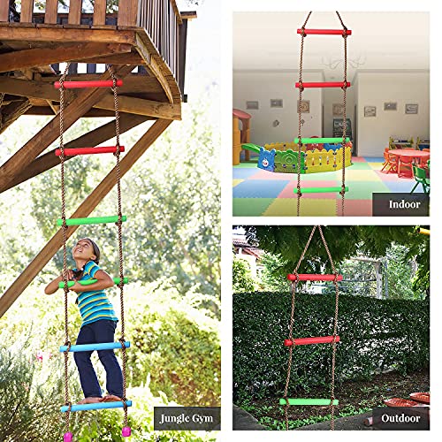 BIGLUFU Ladder Climbing Rope for Kids, Playground Sewing Accessories, 6