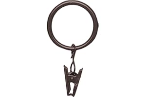 Kenney 75003 Window Curtain Clip Rings, Set of 14, Brown